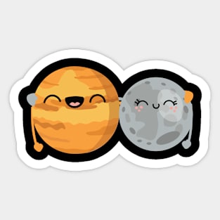 Moon Meets Venus Sticker